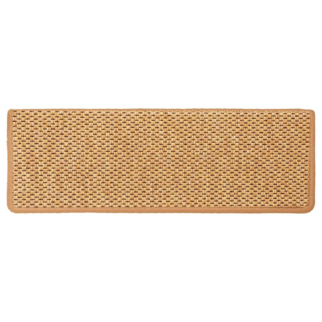 selvklæbende trappemåtter 30 stk. 65x21x4 cm sisal-look sisal