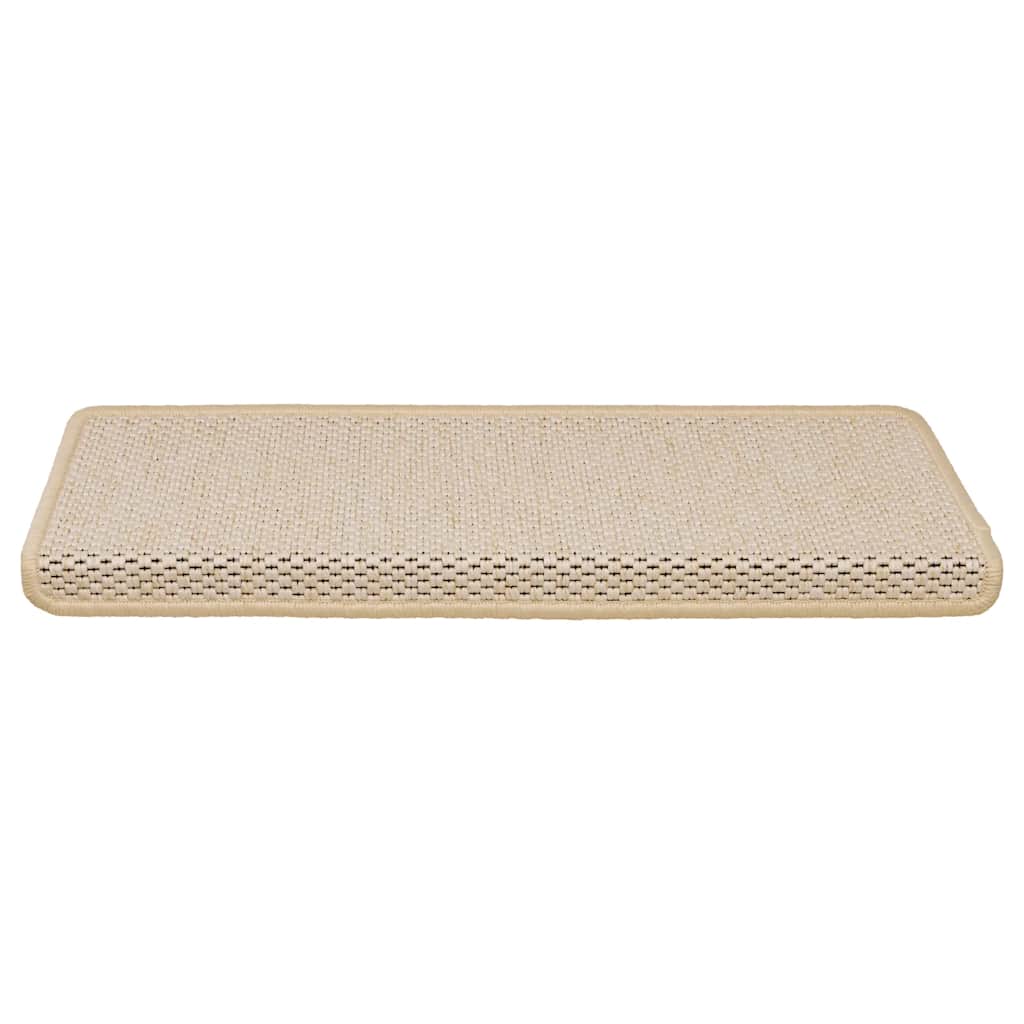 selvklæbende trappemåtter 30 stk. 65x21x4 cm sisal-look Berber