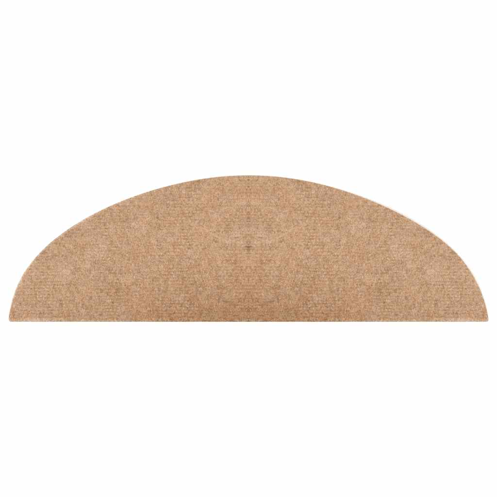 selvklæbende trappemåtter 30 stk. 56x17x3 cm beige