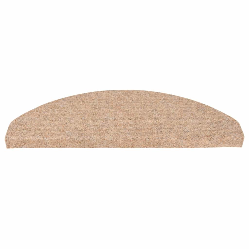 selvklæbende trappemåtter 20 stk. 65x22,5x3,5 cm beige