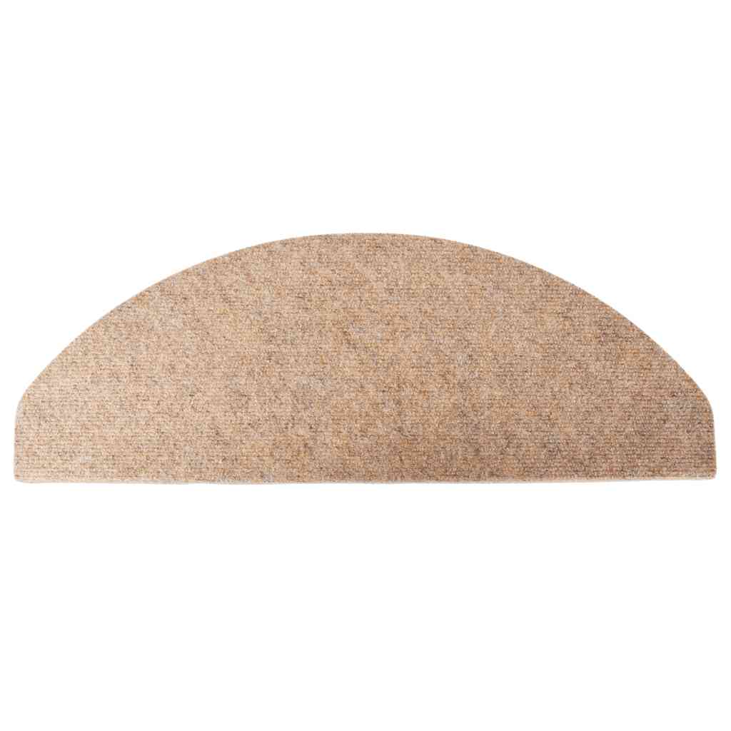 selvklæbende trappemåtter 20 stk. 65x22,5x3,5 cm beige