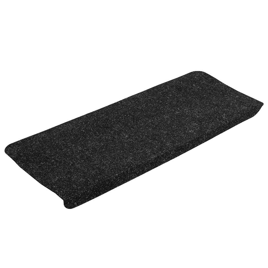 selvklæbende trappemåtter 30 stk. 65x24,5x3,5 cm antracitgrå