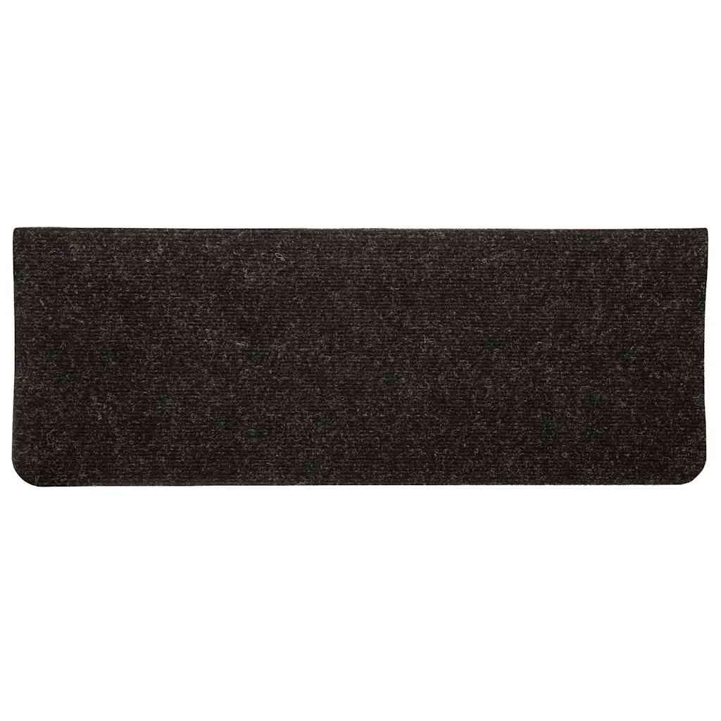 selvklæbende trappemåtter 30 stk. 65x24,5x3,5 cm antracitgrå