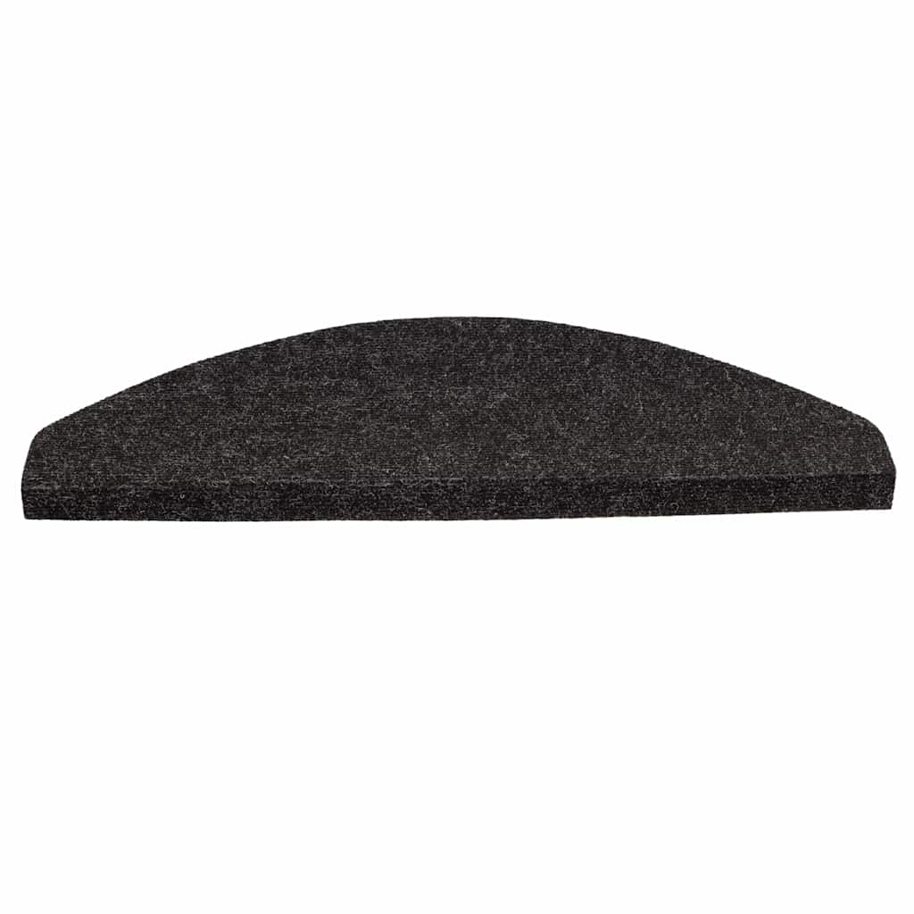 selvklæbende trappemåtter 30 stk. 56x17x3 cm sort