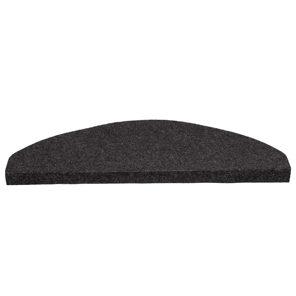selvklæbende trappemåtter 20 stk. 65x22,5x3,5 cm sort