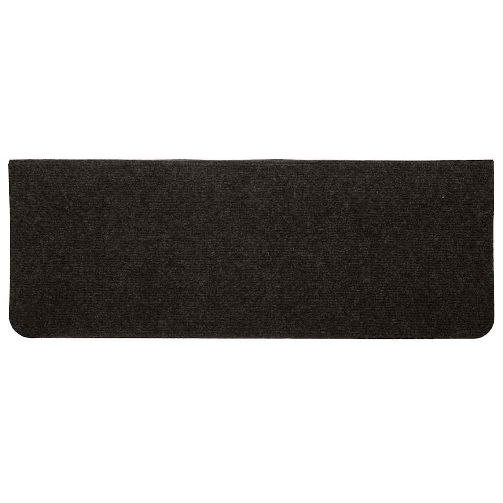 selvklæbende trappemåtter 30 stk. 65x24,5x3,5 cm sort