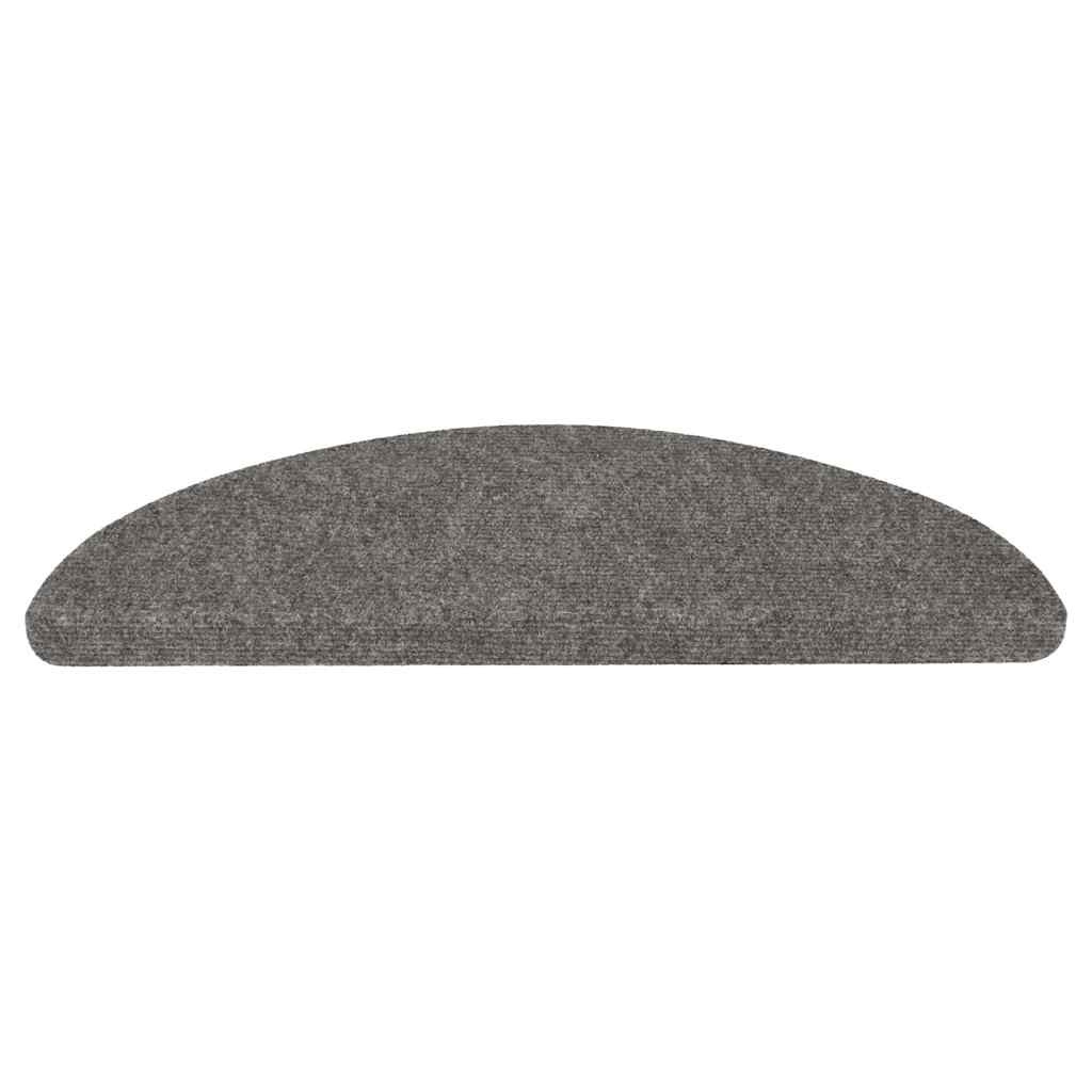 selvklæbende trappemåtter 20 stk. 56x17x3 cm grå