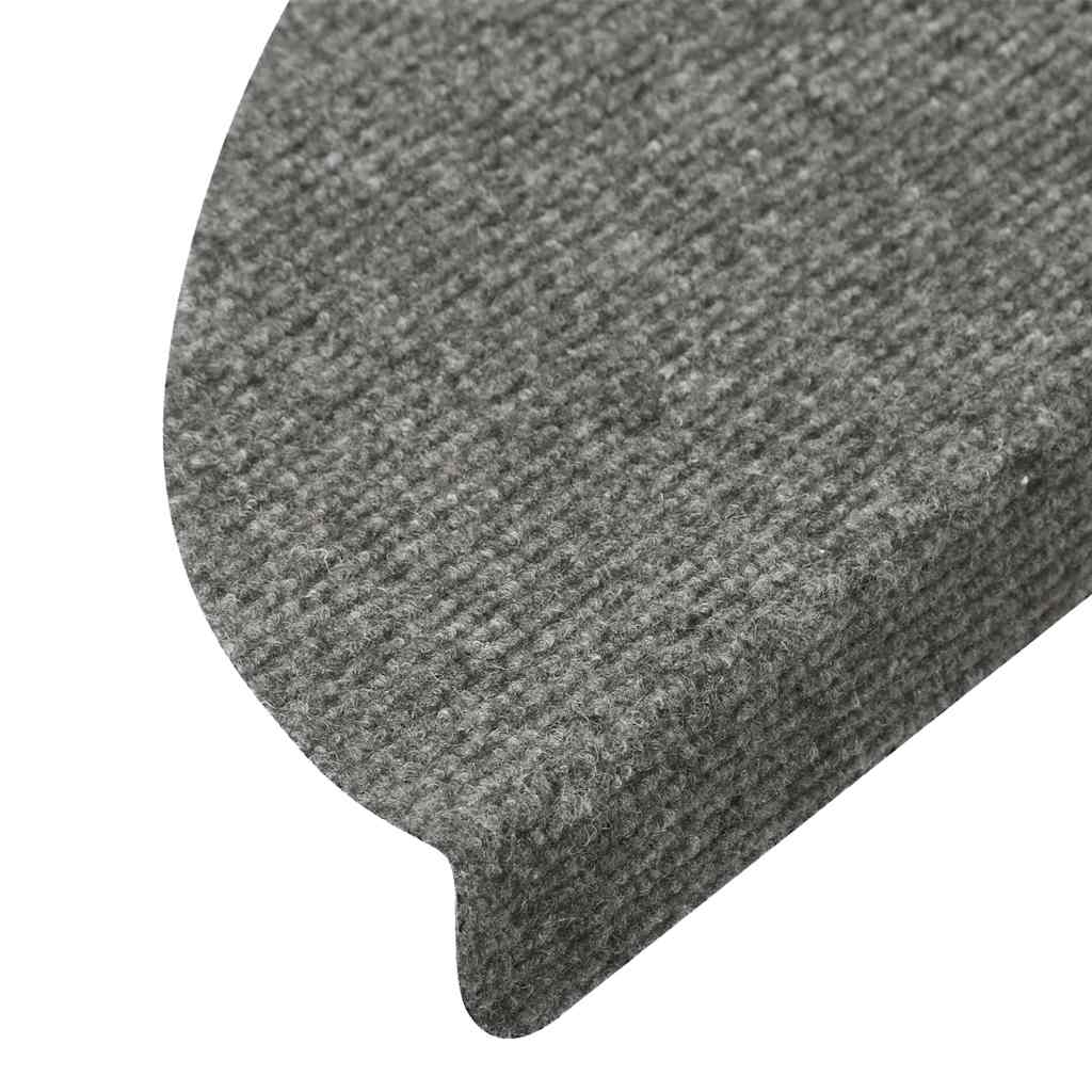 selvklæbende trappemåtter 20 stk. 56x17x3 cm grå