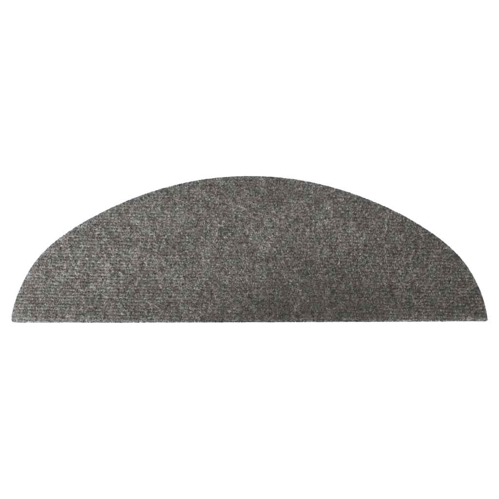 selvklæbende trappemåtter 30 stk. 56x17x3 cm grå