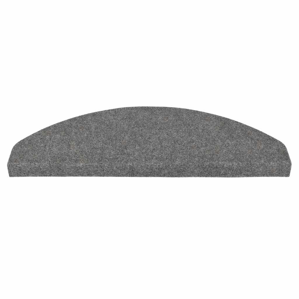 selvklæbende trappemåtter 30 stk. 65x22,5x3,5 cm grå