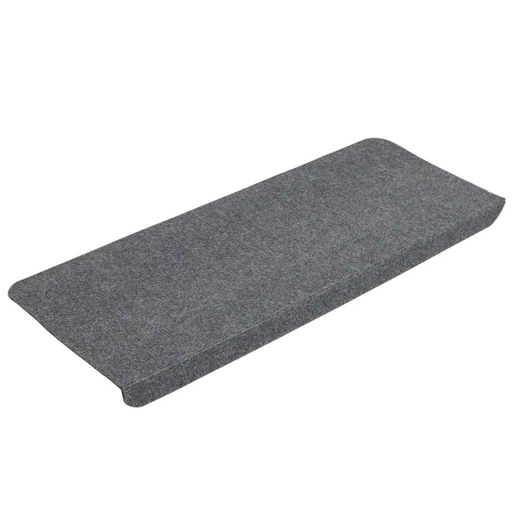 selvklæbende trappemåtter 30 stk. 65x24,5x3,5 cm grå