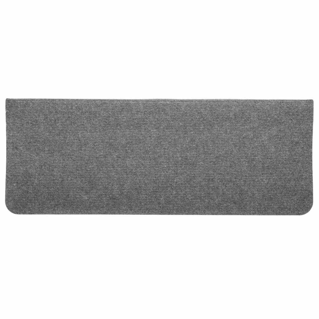 selvklæbende trappemåtter 30 stk. 65x24,5x3,5 cm grå