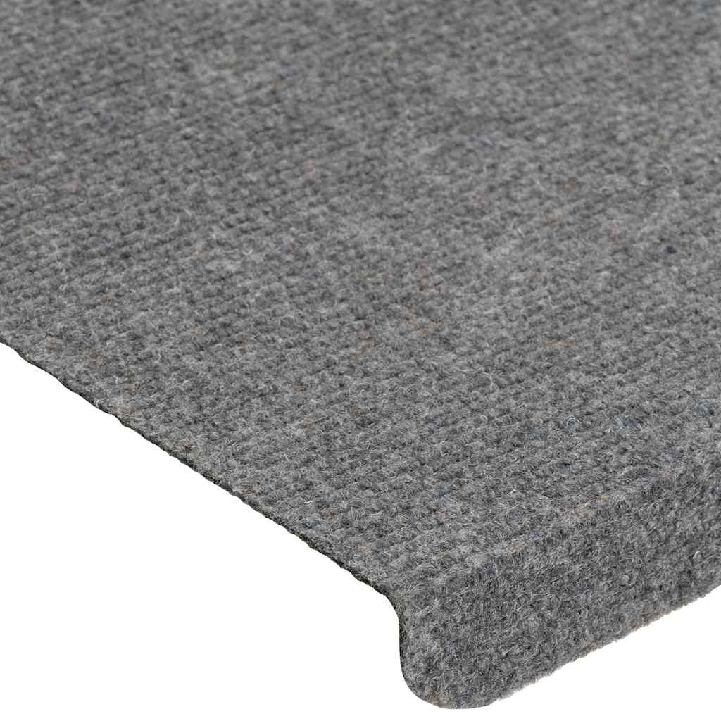 selvklæbende trappemåtter 30 stk. 65x24,5x3,5 cm grå