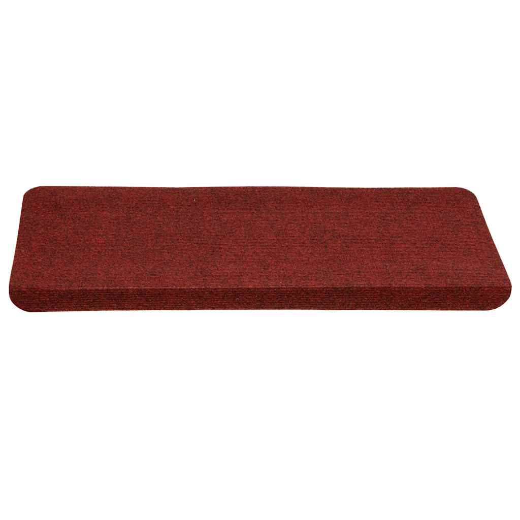 selvklæbende trappemåtter 30 stk. 65x22,5x3,5 cm rød