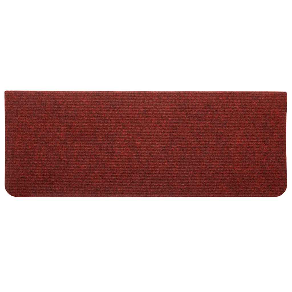 selvklæbende trappemåtter 30 stk. 65x22,5x3,5 cm rød