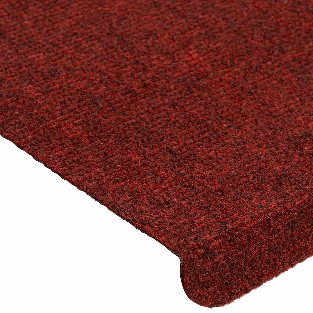 selvklæbende trappemåtter 30 stk. 65x22,5x3,5 cm rød