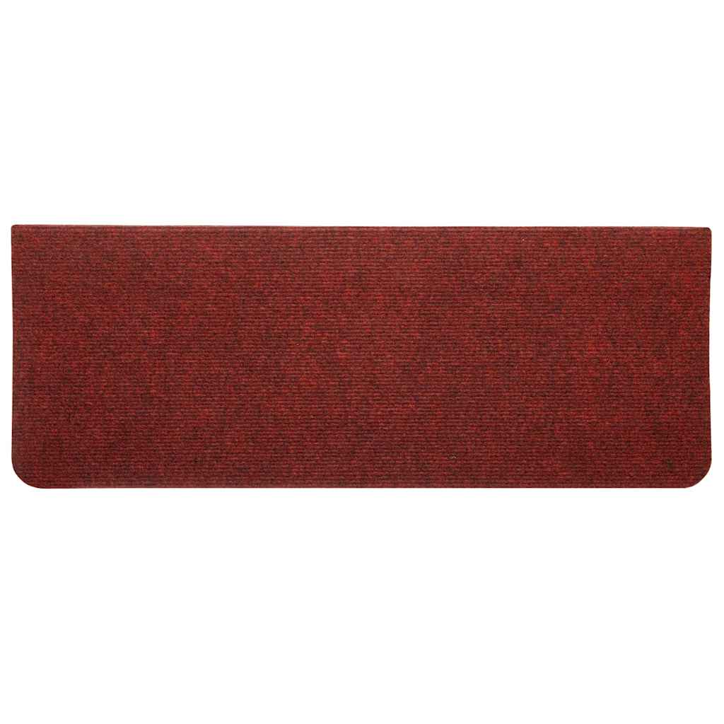 selvklæbende trappemåtter 30 stk. 65x24,5x3,5 cm rød