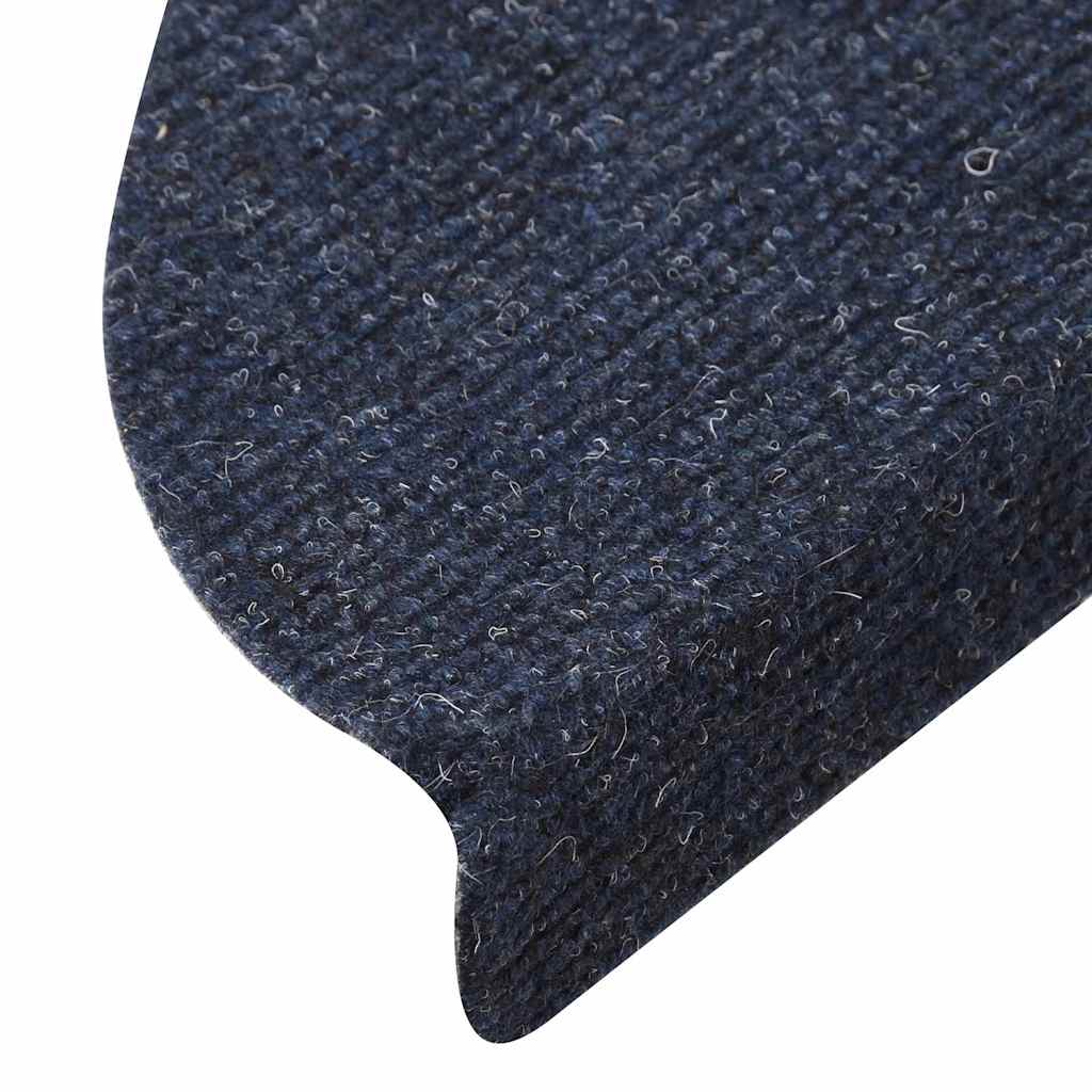 selvklæbende trappemåtter 30 stk. 56x17x3 cm blå