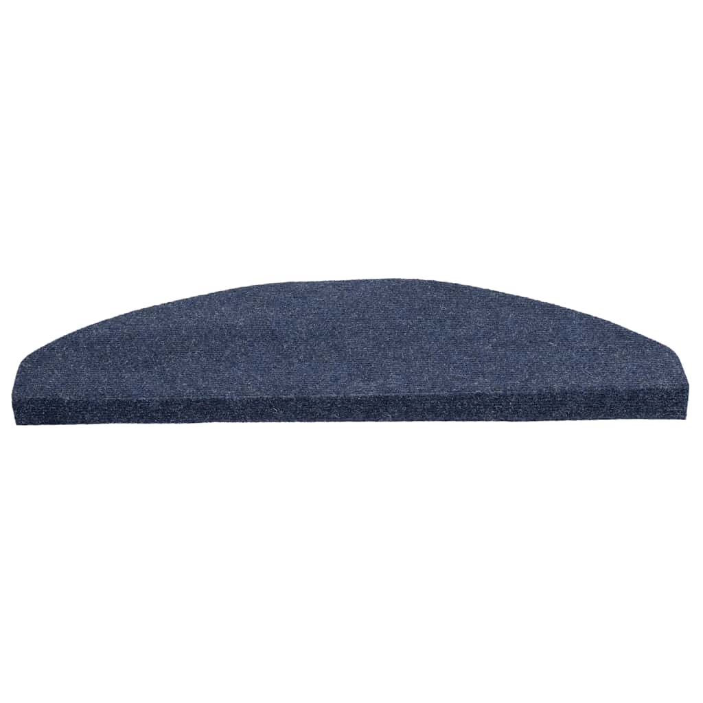 selvklæbende trappemåtter 30 stk. 65x22,5x3,5 cm blå