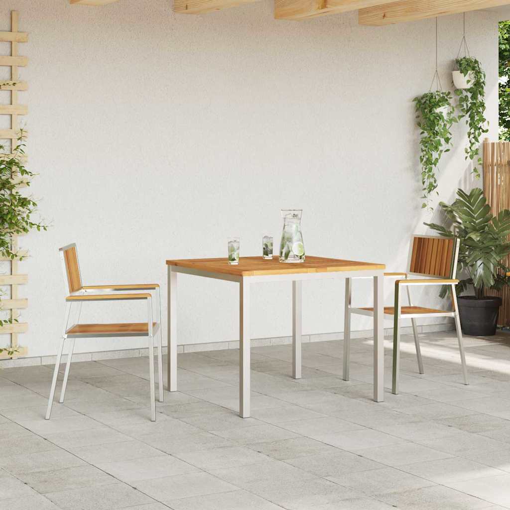 Udendørs spise sæt 3 stk. 90 x 90 x 75 cm