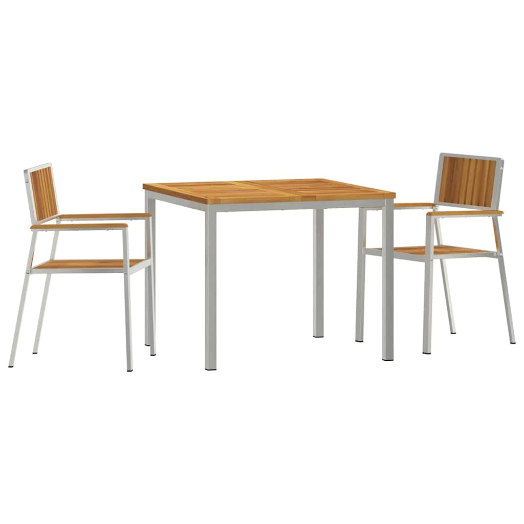 Udendørs spise sæt 3 stk. 90 x 90 x 75 cm