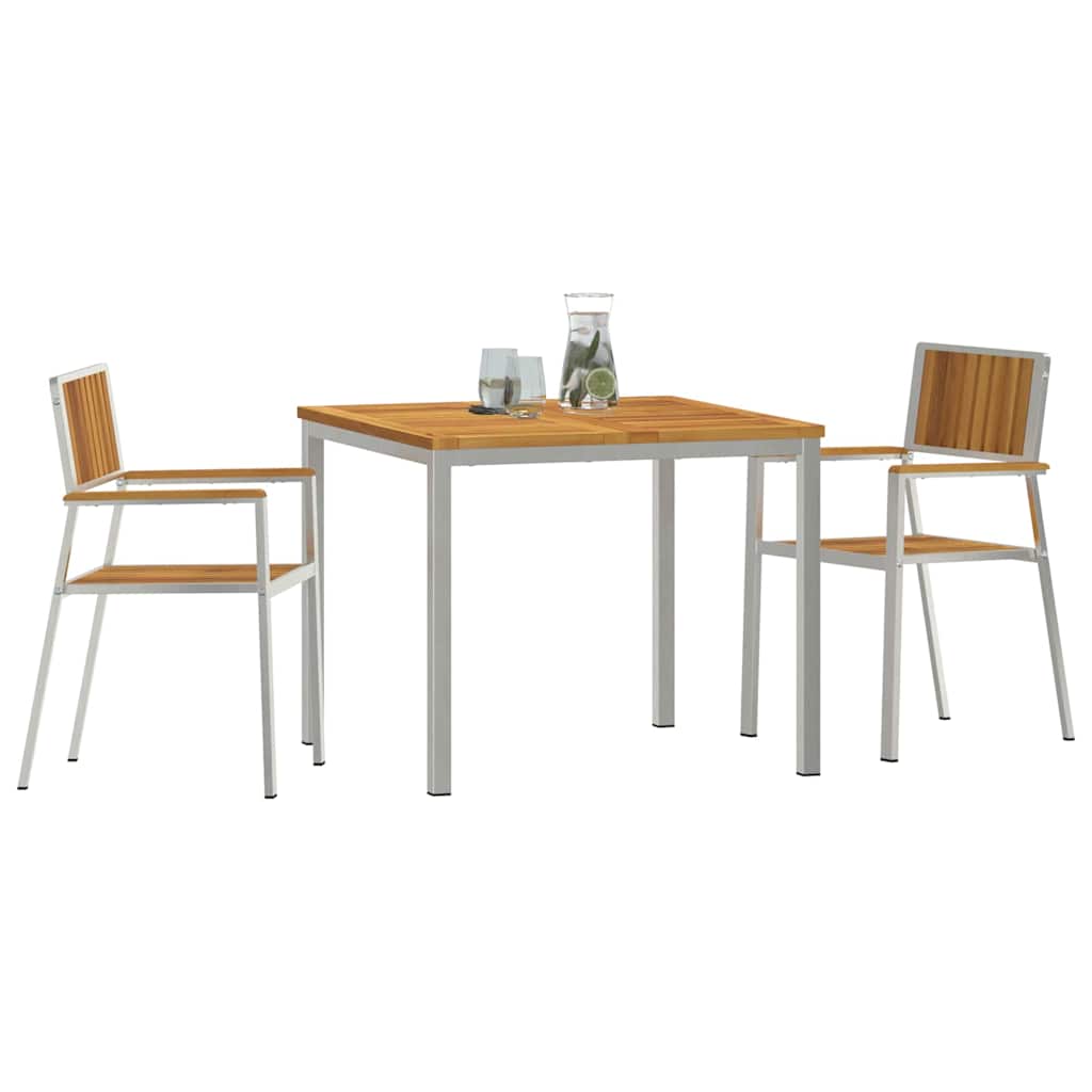 Udendørs spise sæt 3 stk. 90 x 90 x 75 cm