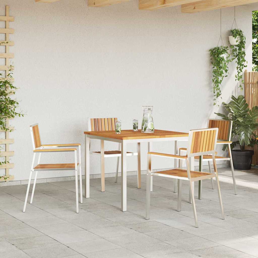 Udendørs spise sæt 5 stk. 90 x 90 x 75 cm