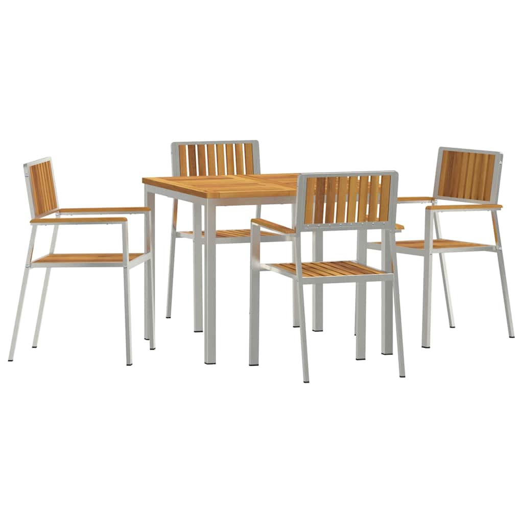 Udendørs spise sæt 5 stk. 90 x 90 x 75 cm