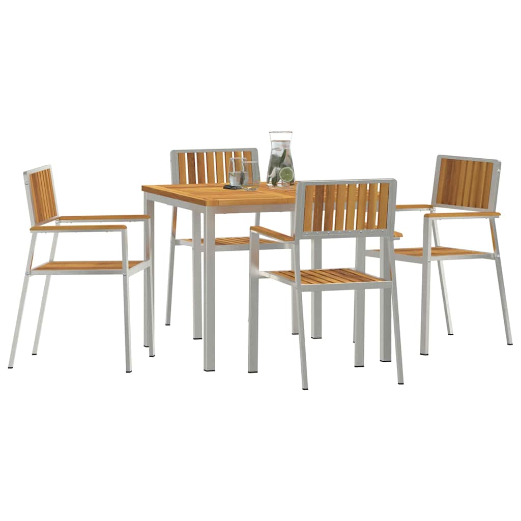 Udendørs spise sæt 5 stk. 90 x 90 x 75 cm