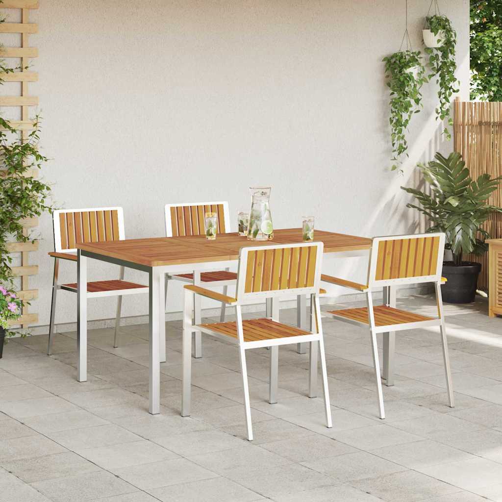 Udendørs spise sæt 5 stk. 150 x 90 x 75 cm