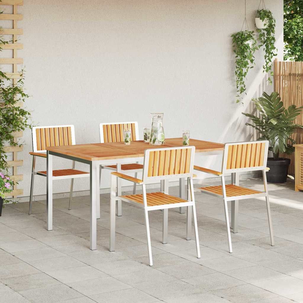 Udendørs spise sæt 5 stk. 150 x 90 x 75 cm