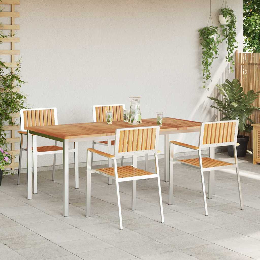 Udendørs spise sæt 5 stk. 180 x 90 x 75 cm