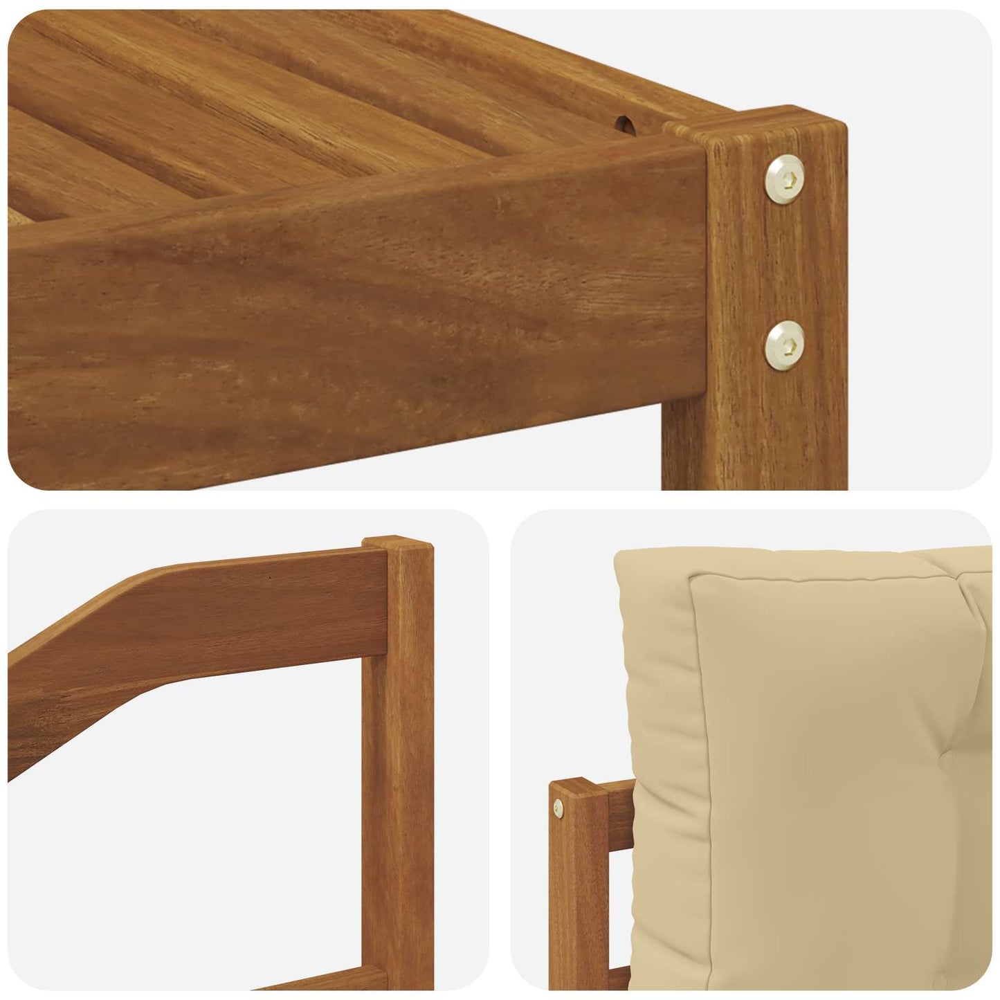 Udendørs sofagruppe 6 stk. Naturlig og Beige