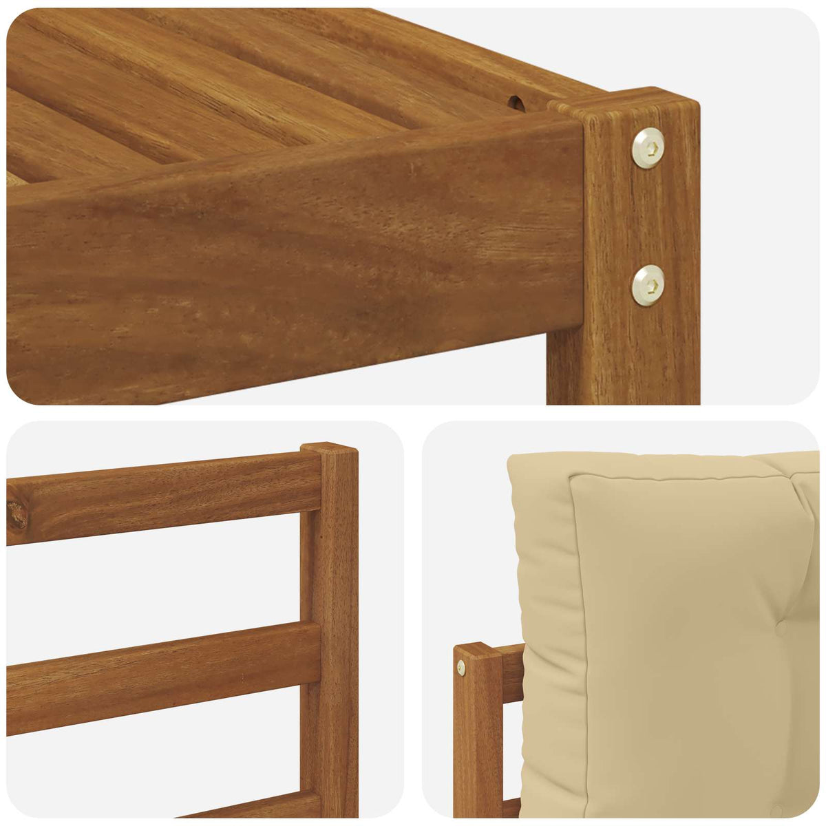 Udendørs sofagruppe 7 stk. Naturlig og Beige
