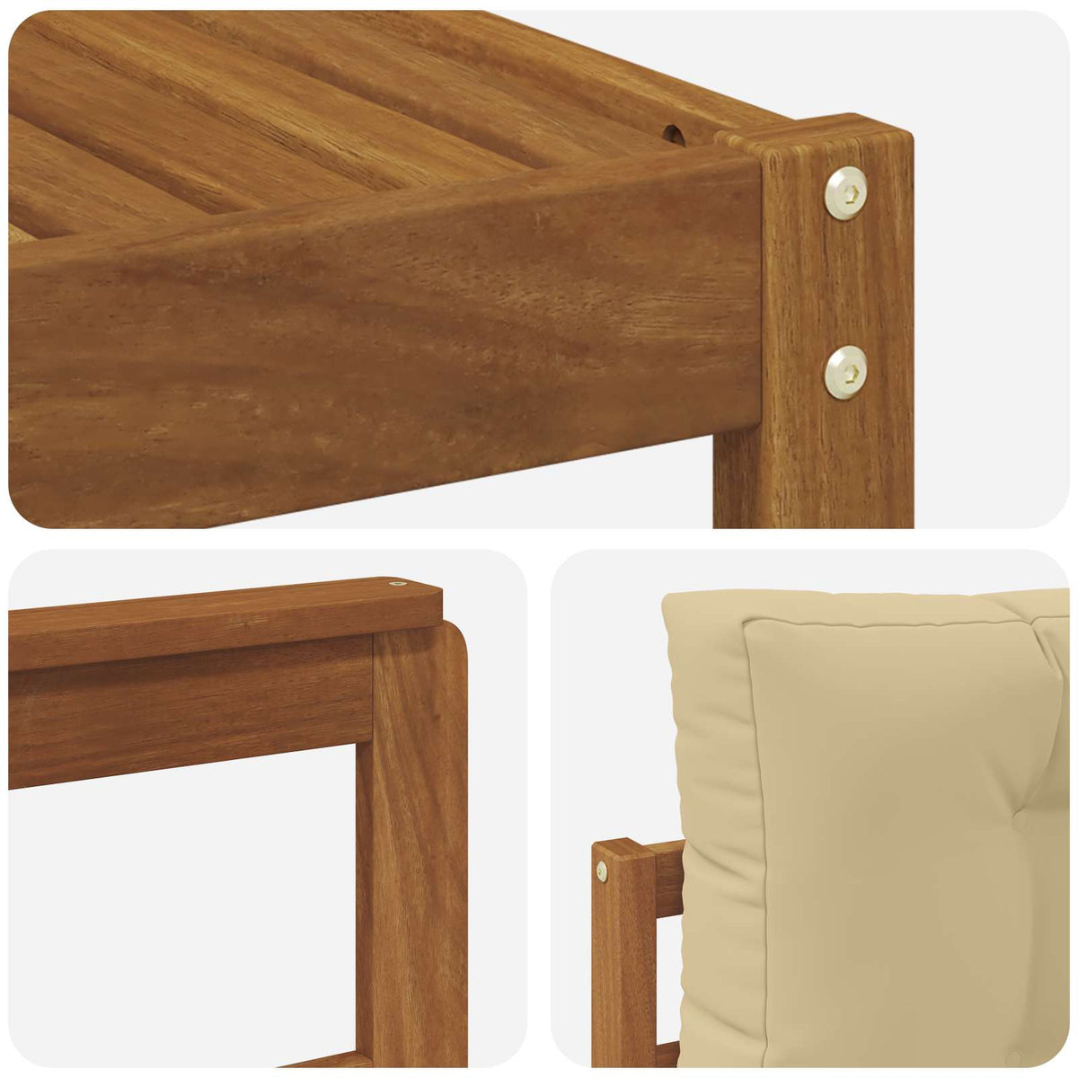Udendørs sofagruppe 7 stk. Naturlig og Beige