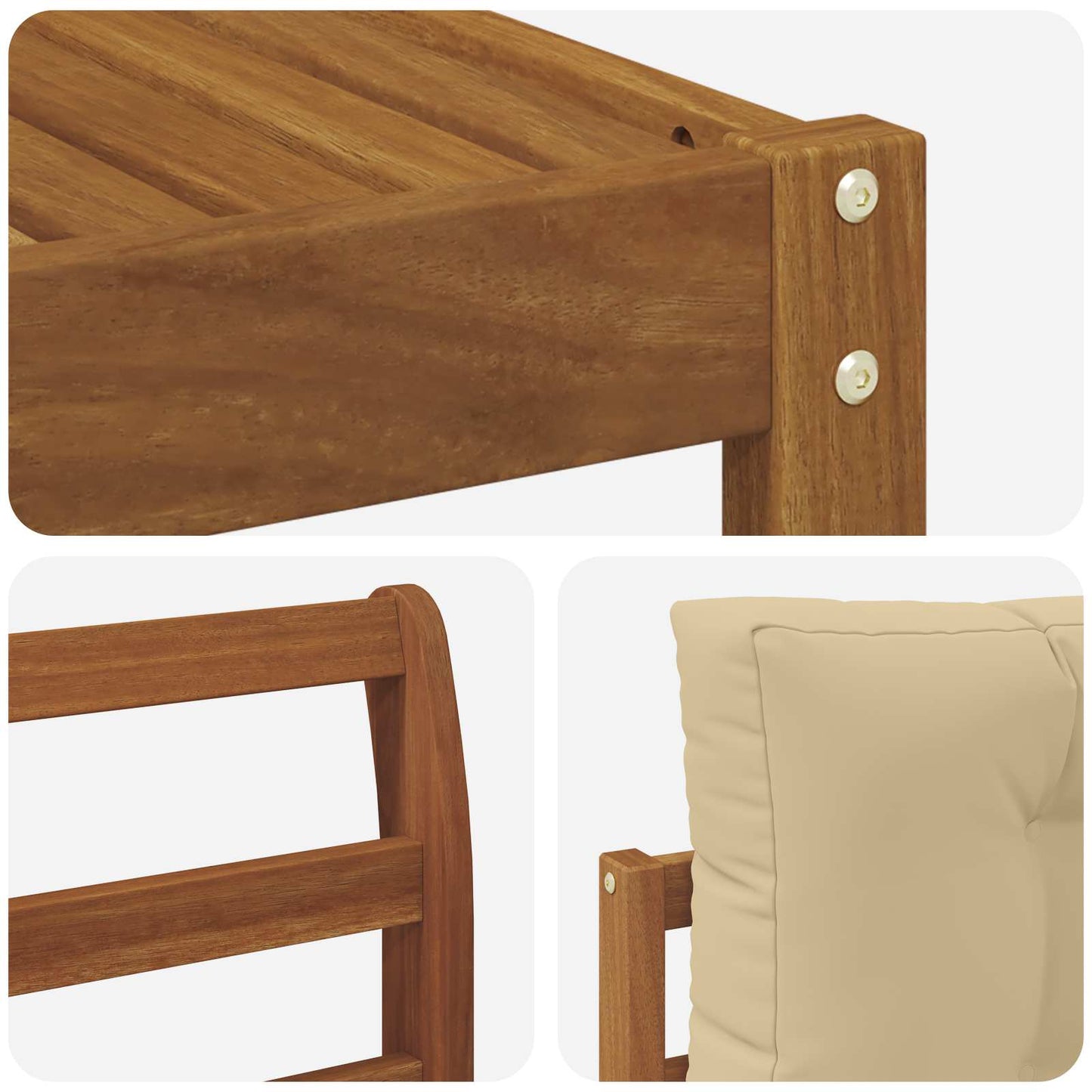 Udendørs sofagruppe 7 stk. Naturlig og Beige