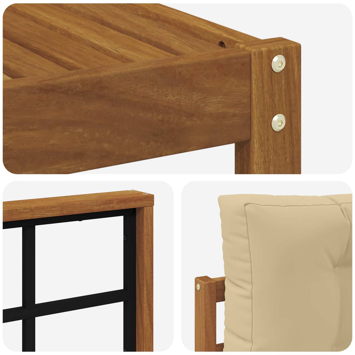 Udendørs sofagruppe 7 stk. Naturlig og Beige