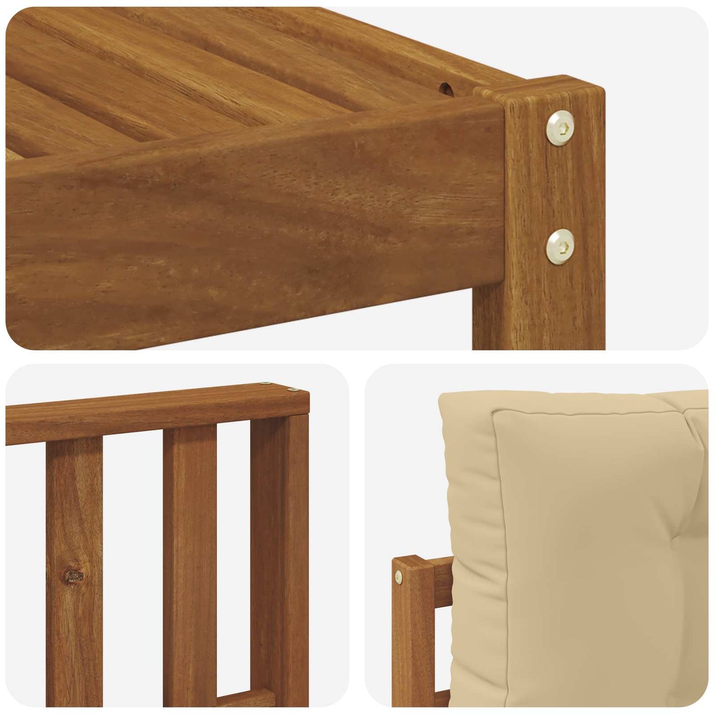 Udendørs sofagruppe 8 stk. Naturlig og Beige