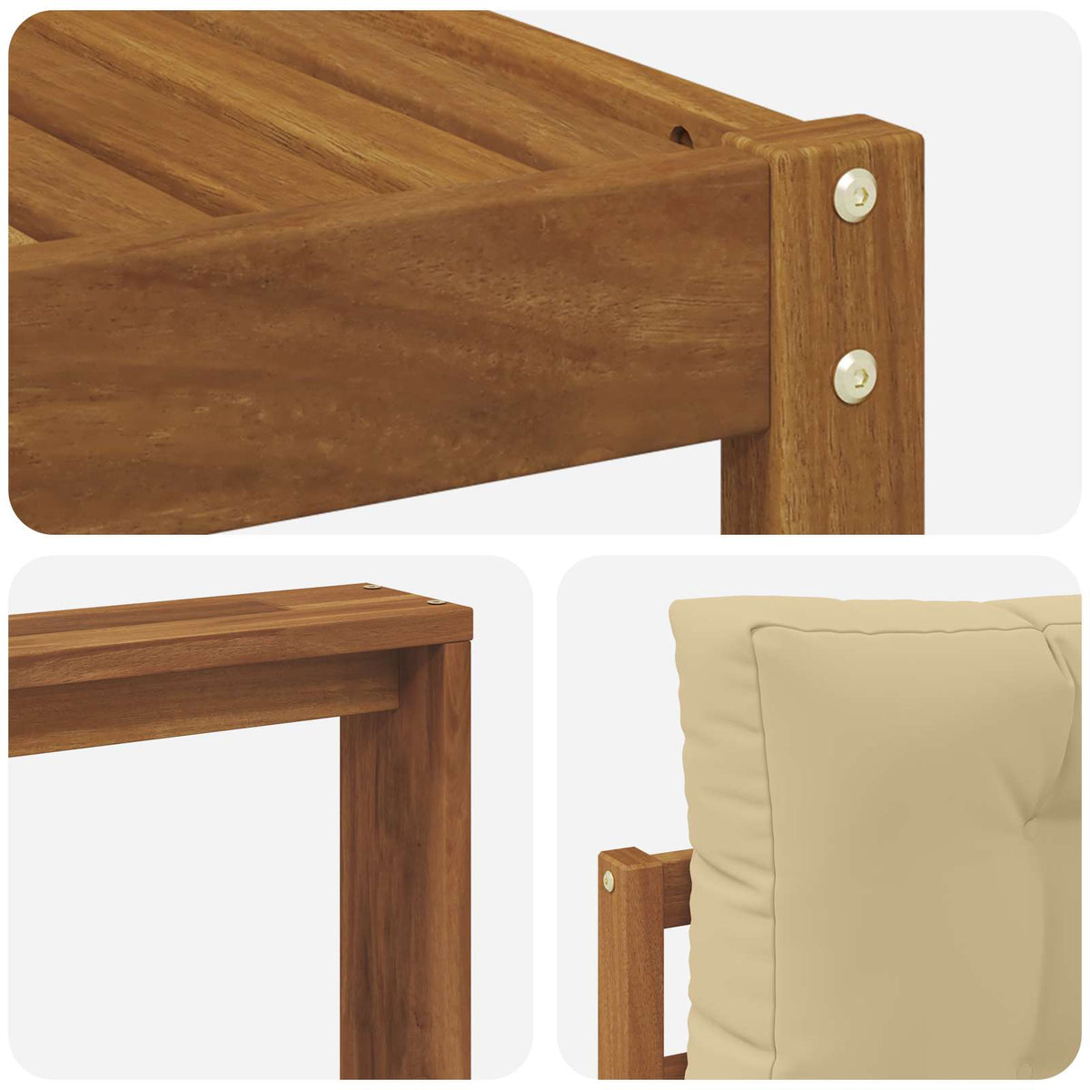 Udendørs sofagruppe 8 stk. Naturlig og Beige