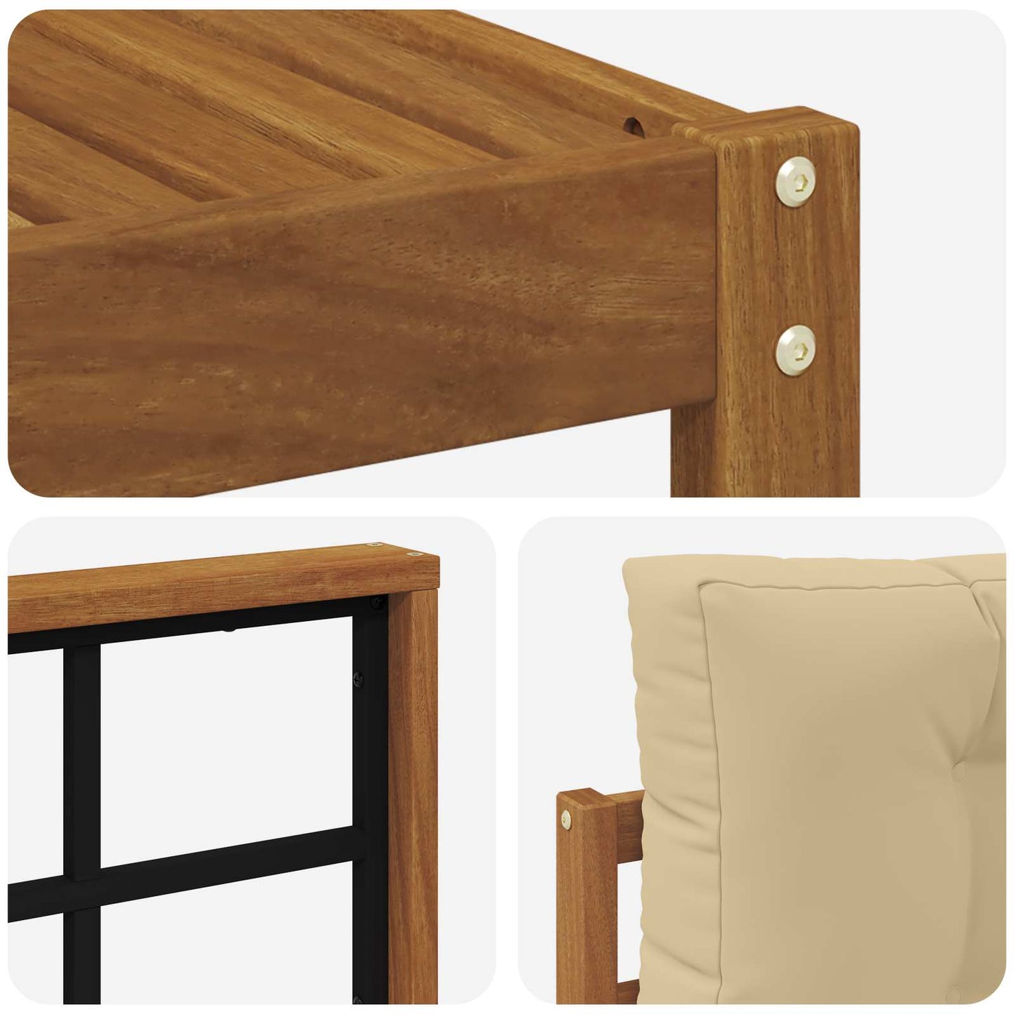 Udendørs sofagruppe 8 stk. Naturlig og Beige