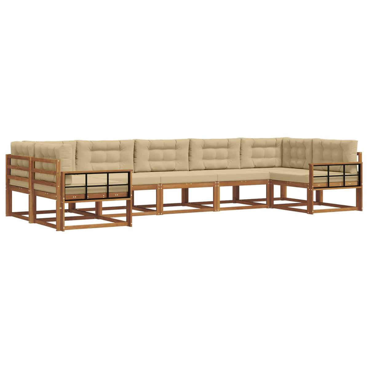 Udendørs sofagruppe 7 stk. Naturlig og Beige