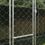 Hundebur med tag Sølv 600 x 200 x 256 cm Stål og PE