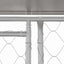 Hundebur med tag Sølv 800 x 200 x 256 cm Stål og PE