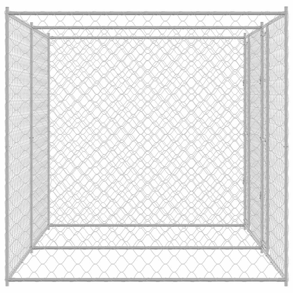 Hundebur Sølv 400 x 200 x 200 cm Galvaniseret stål