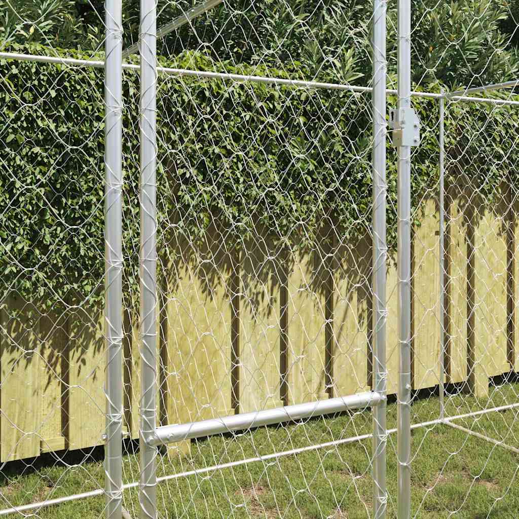 Hundebur Sølv 600 x 200 x 200 cm Galvaniseret stål