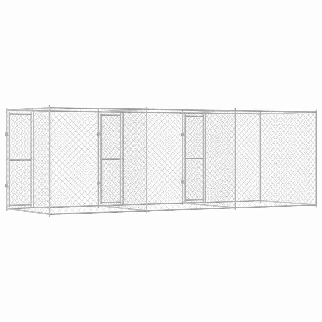 Hundebur Sølv 600 x 200 x 200 cm Galvaniseret stål
