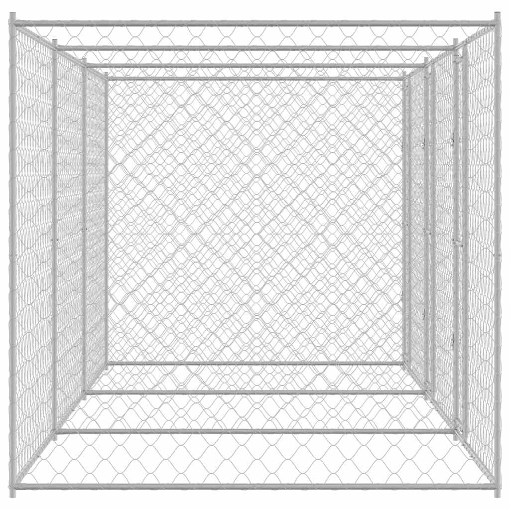 Hundebur Sølv 600 x 200 x 200 cm Galvaniseret stål