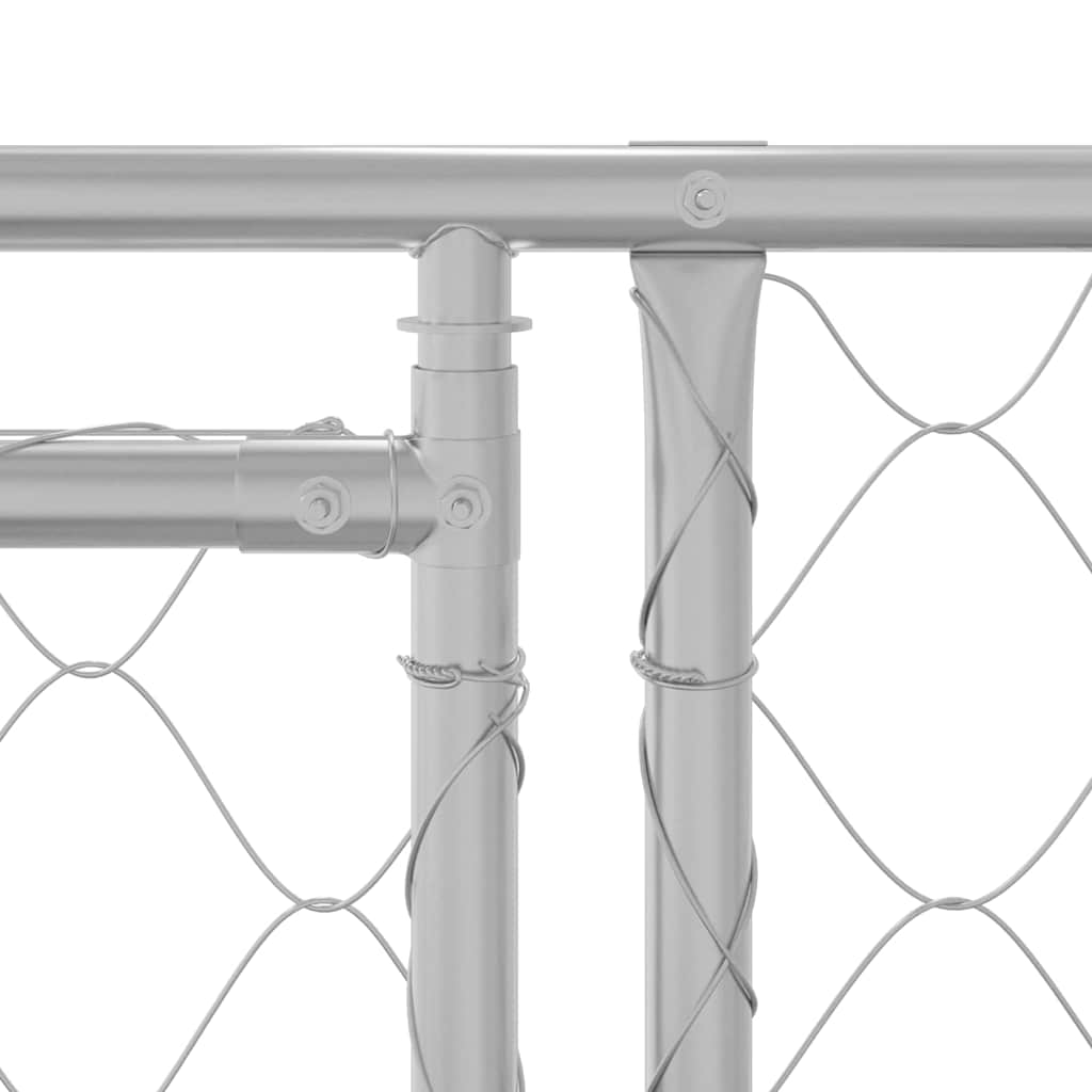 Hundebur Sølv 800 x 200 x 200 cm Galvaniseret stål
