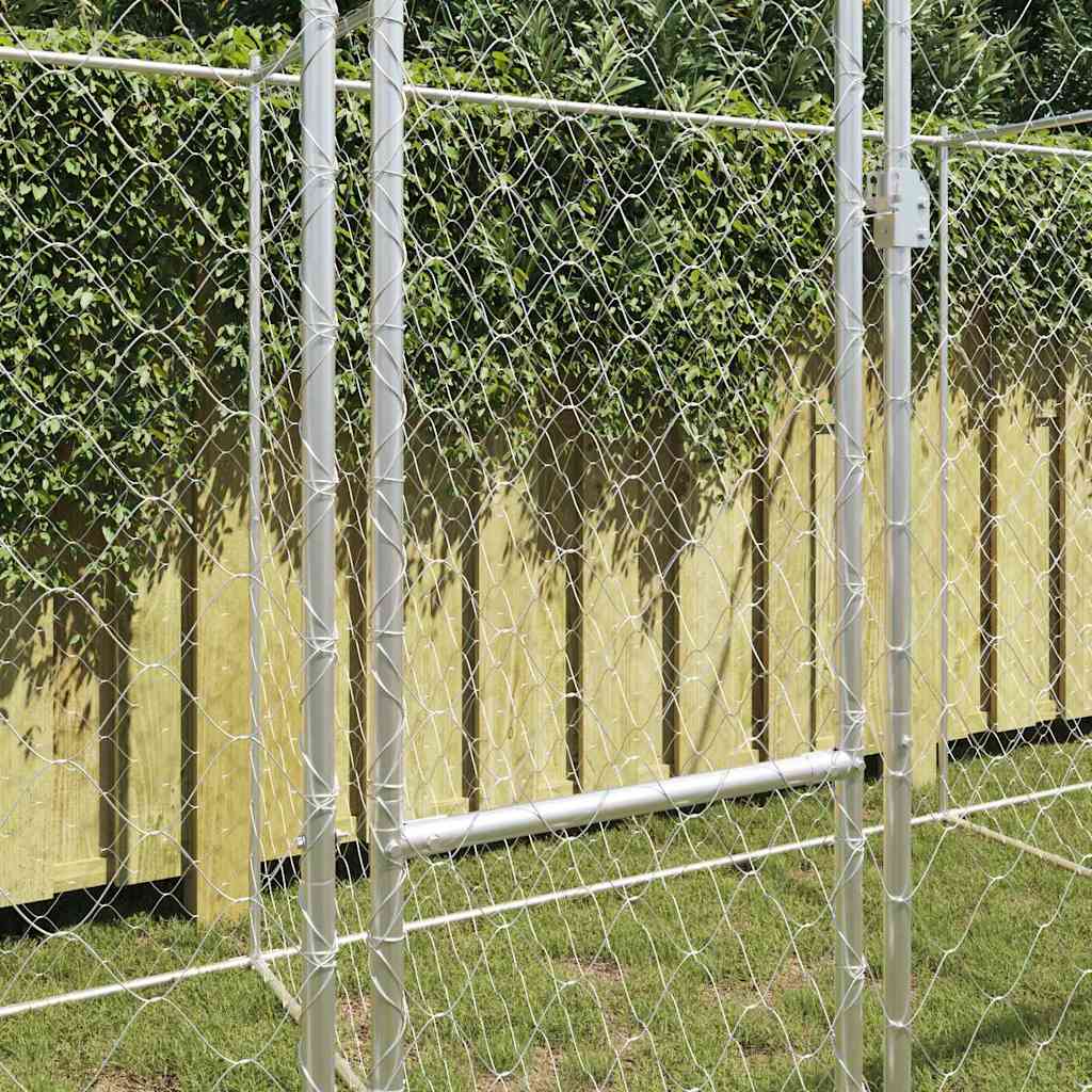 Hundebur Sølv 800 x 200 x 200 cm Galvaniseret stål