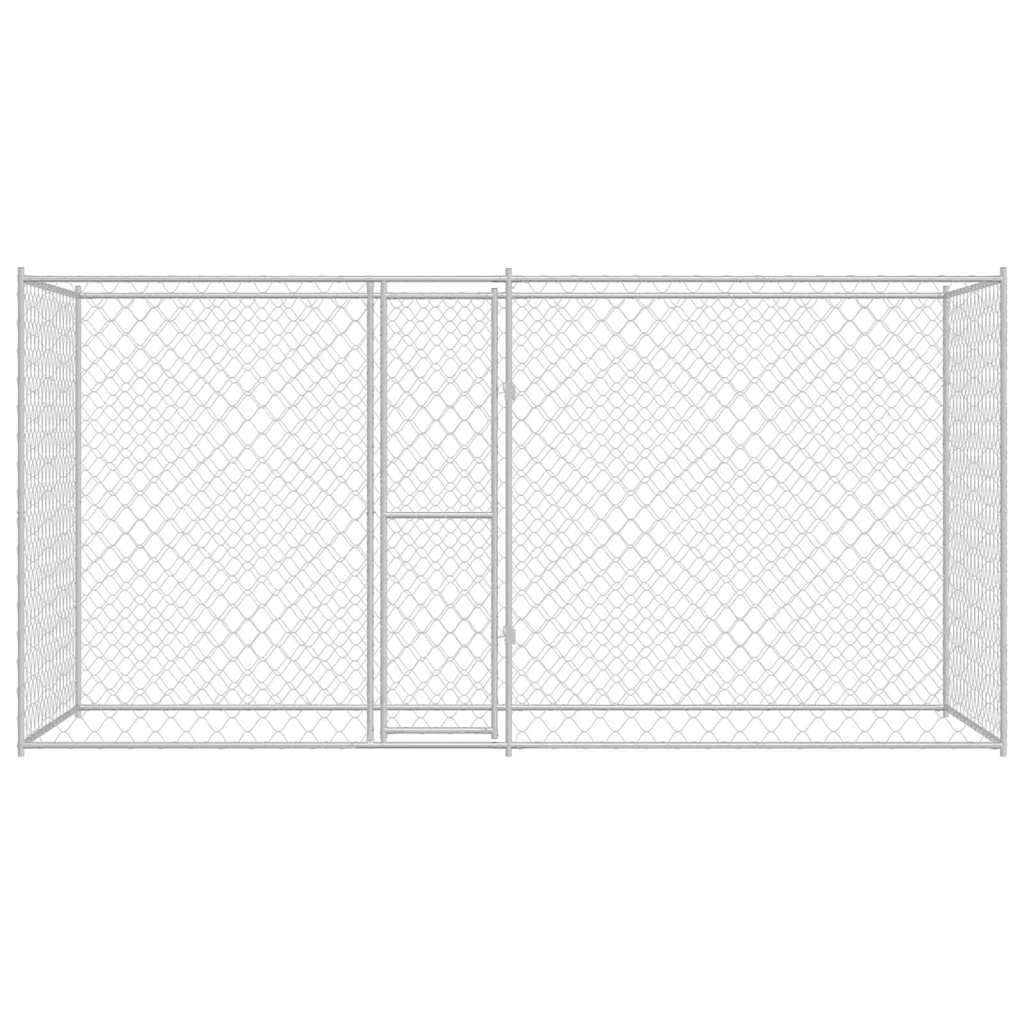 Hundebur Sølv 400 x 200 x 200 cm Galvaniseret stål